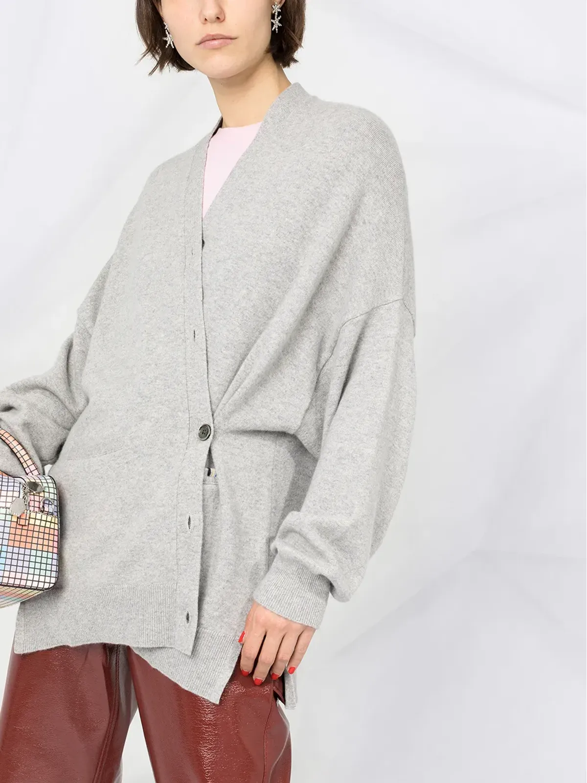 extreme cashmere オーバーサイズ ポーチポケットカーディガン - 画像5