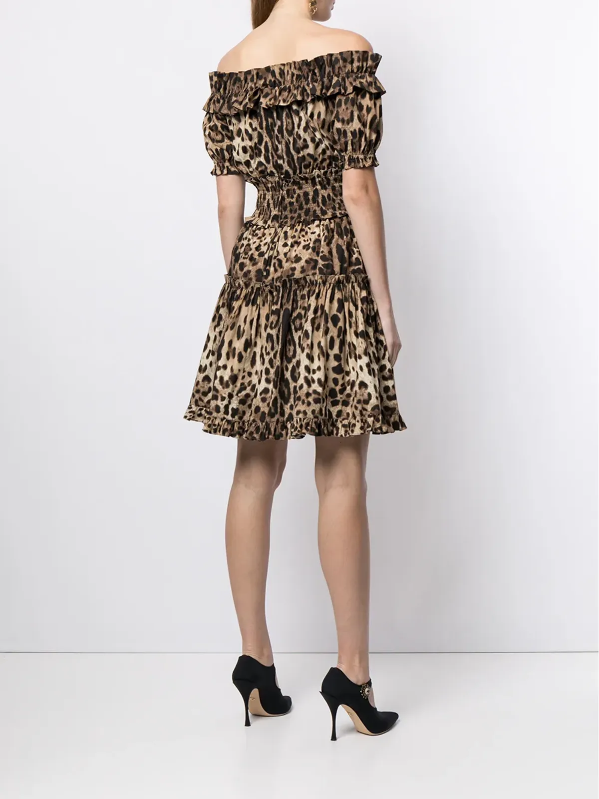 Dolce & Gabbana レオパード柄ショートドレス - 画像4