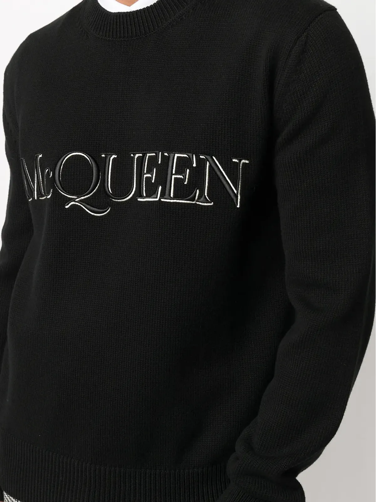 Alexander McQueen ロゴ刺繍入りニットセーター - 画像5