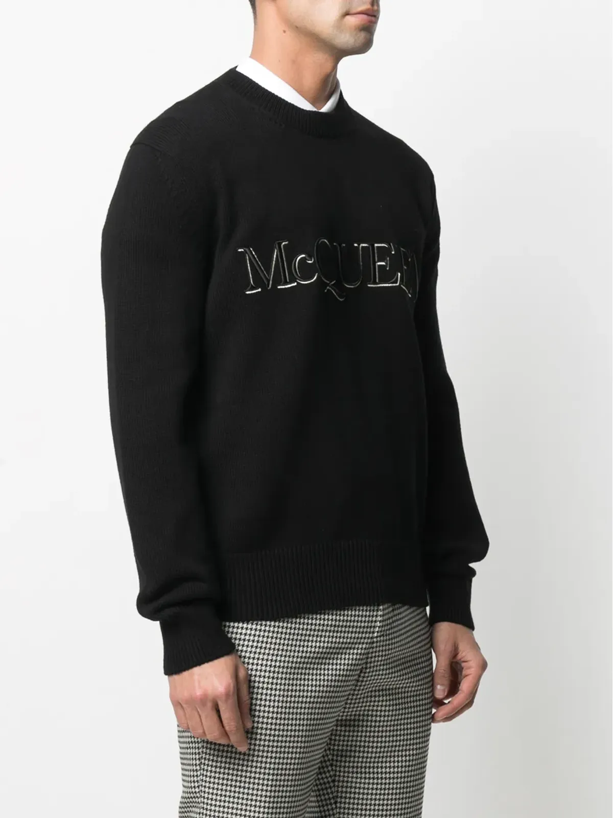 Alexander McQueen ロゴ刺繍入りニットセーター - 画像3