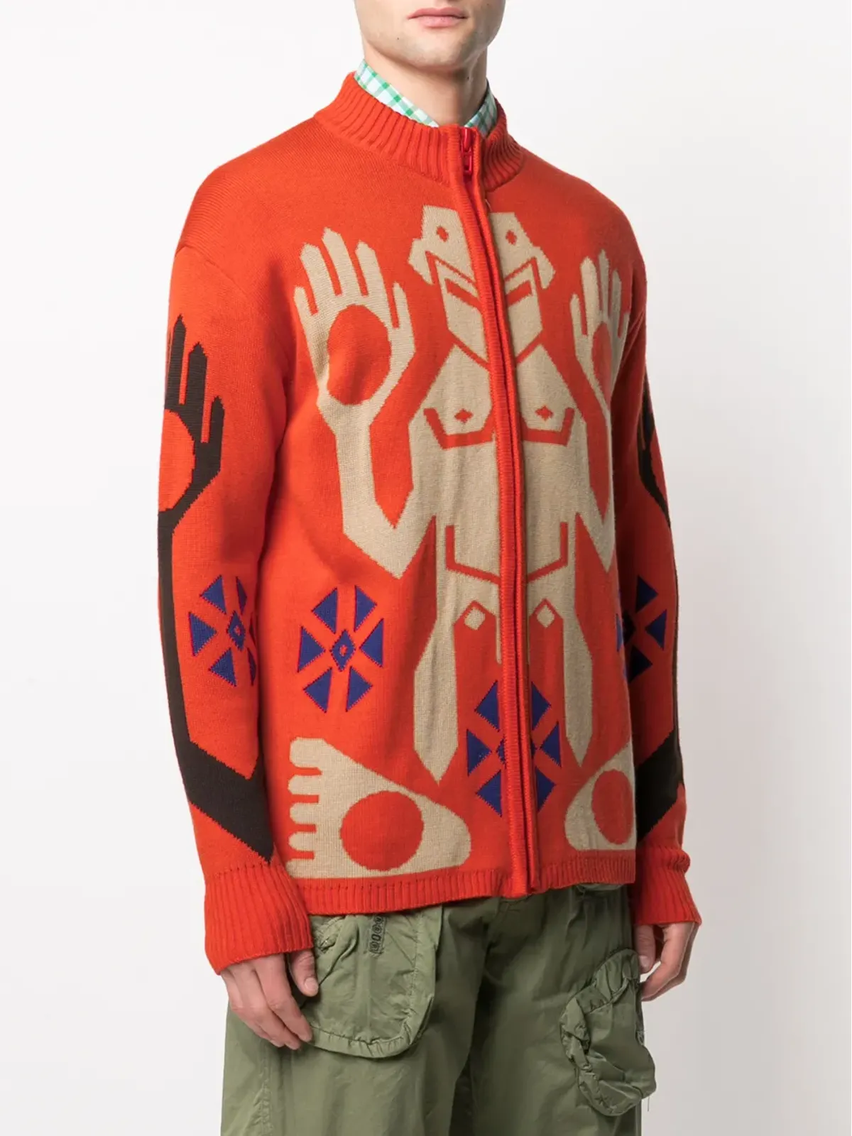 Walter Van Beirendonck Pre-Owned キングジップカーディガン - オレンジ - 画像3
