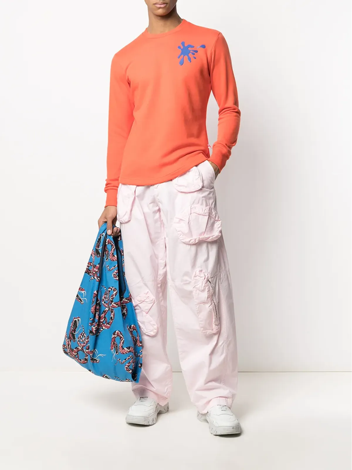 Walter Van Beirendonck ビンテージ ガン・ワイドレッグトラウザー ピンク - 画像2