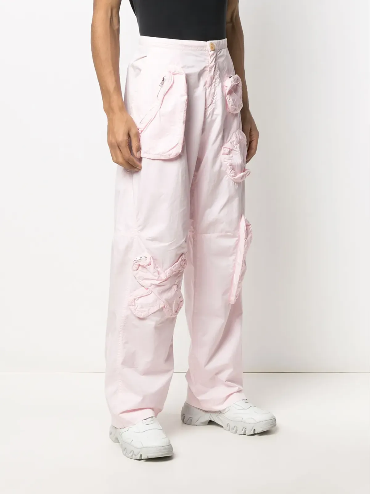 Walter Van Beirendonck ビンテージ ガン・ワイドレッグトラウザー ピンク - 画像4