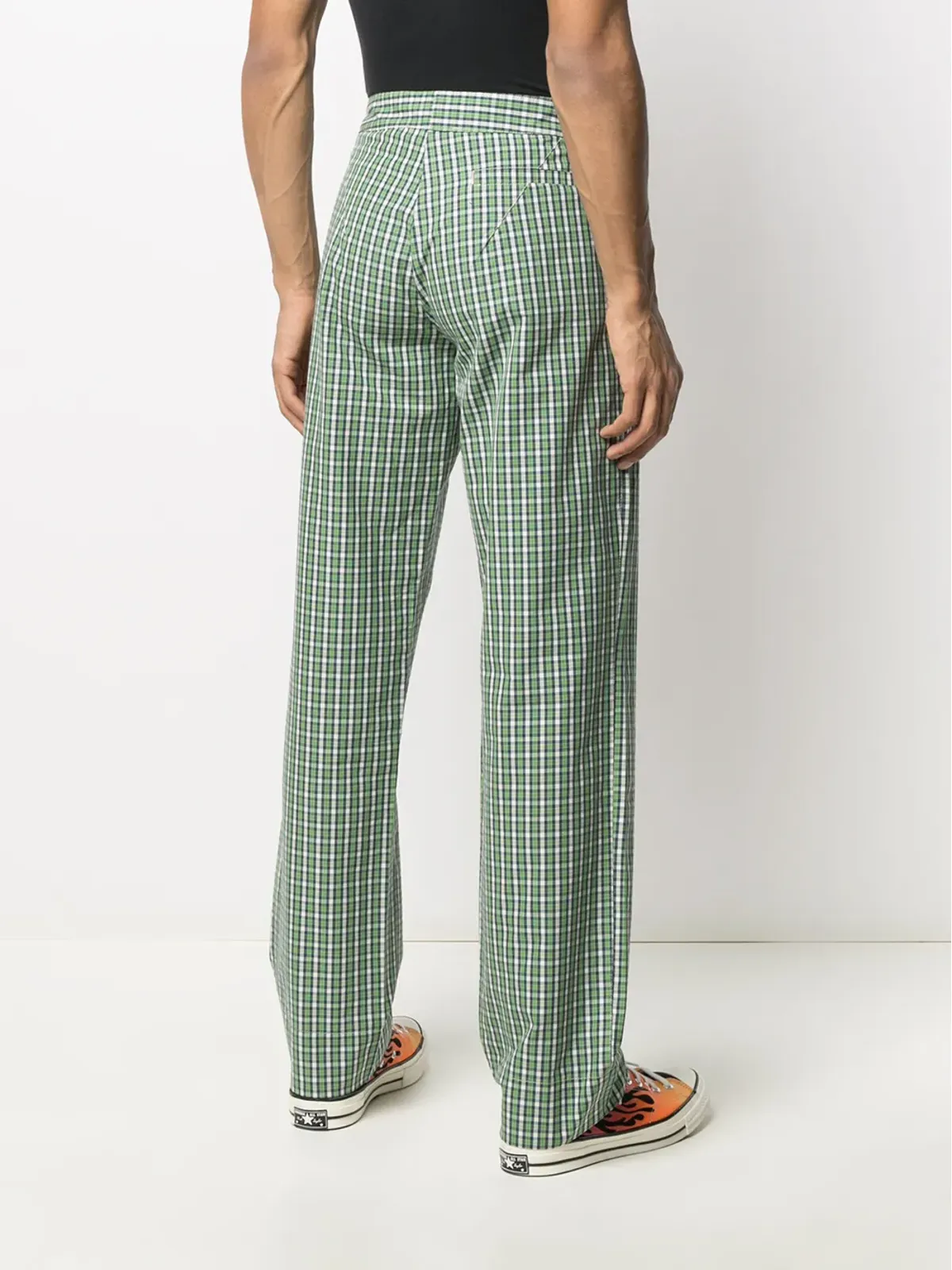 Walter Van Beirendonck Pre-Owned ロイヤルチェック・ストレートレッグパンツ - 画像5