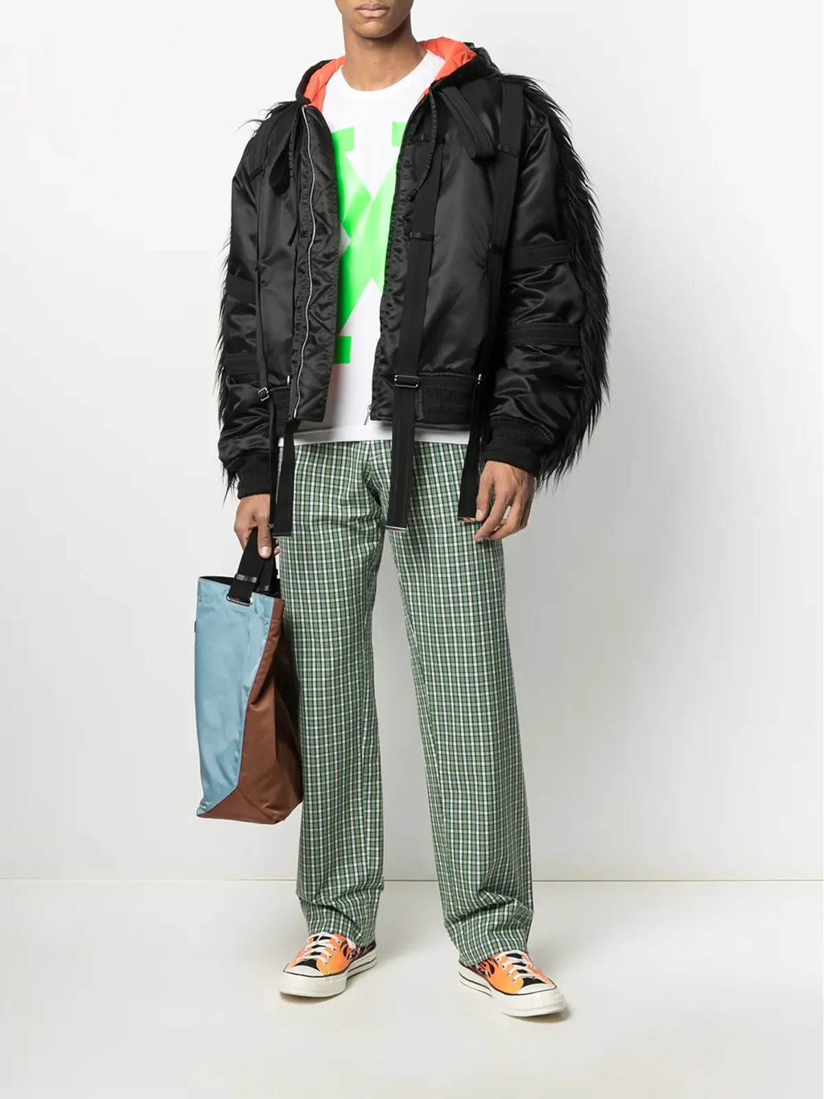 Walter Van Beirendonck Pre-Owned ロイヤルチェック・ストレートレッグパンツ - 画像2