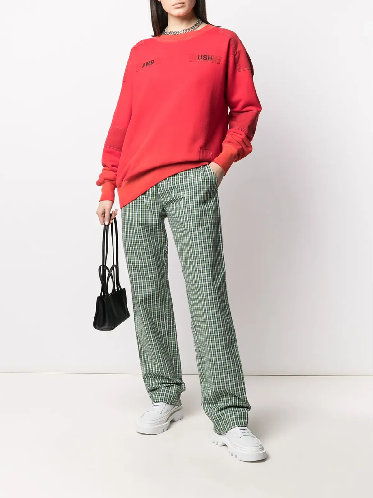 Walter Van Beirendonck Pre-Owned ロイヤルチェック・ストレートレッグパンツ - 画像3