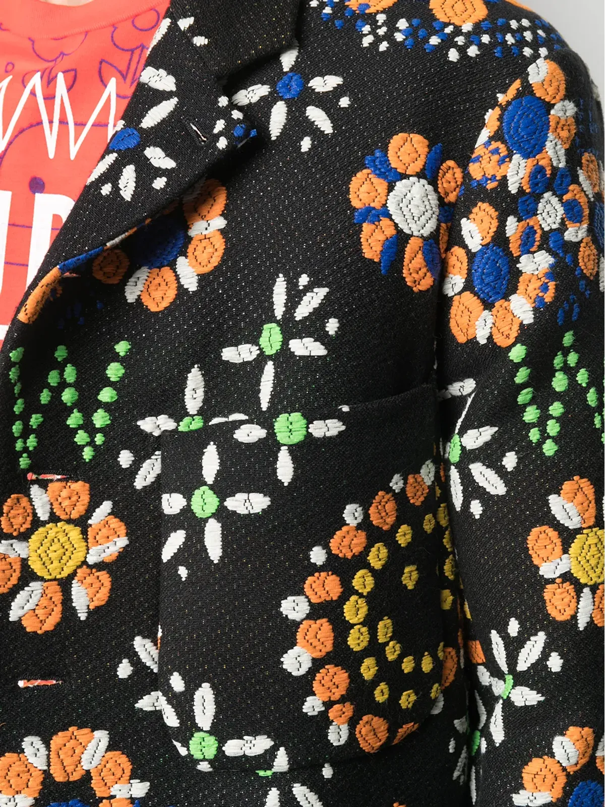 Walter Van Beirendonck Pre-Owned 刺繍入りボックス型ブレザー - 画像5