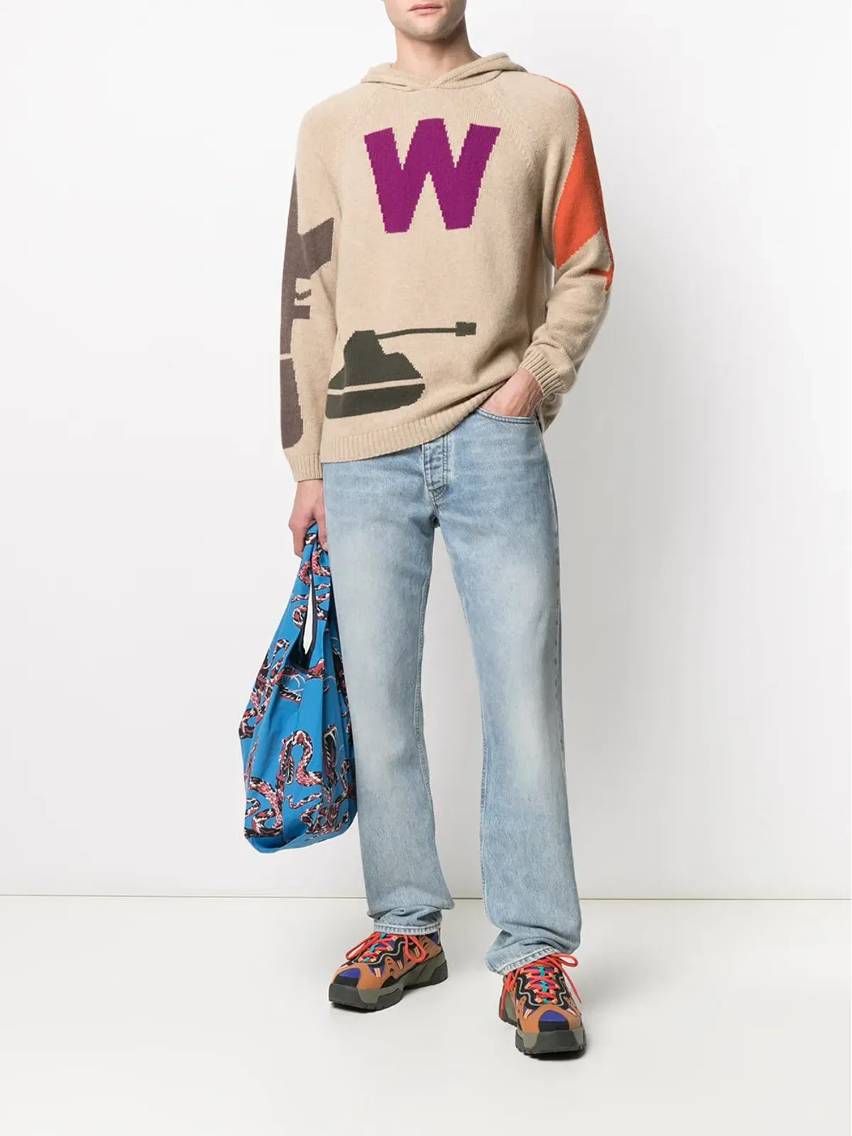 Walter Van Beirendonck ビンテージ ニットフーディ - 画像2