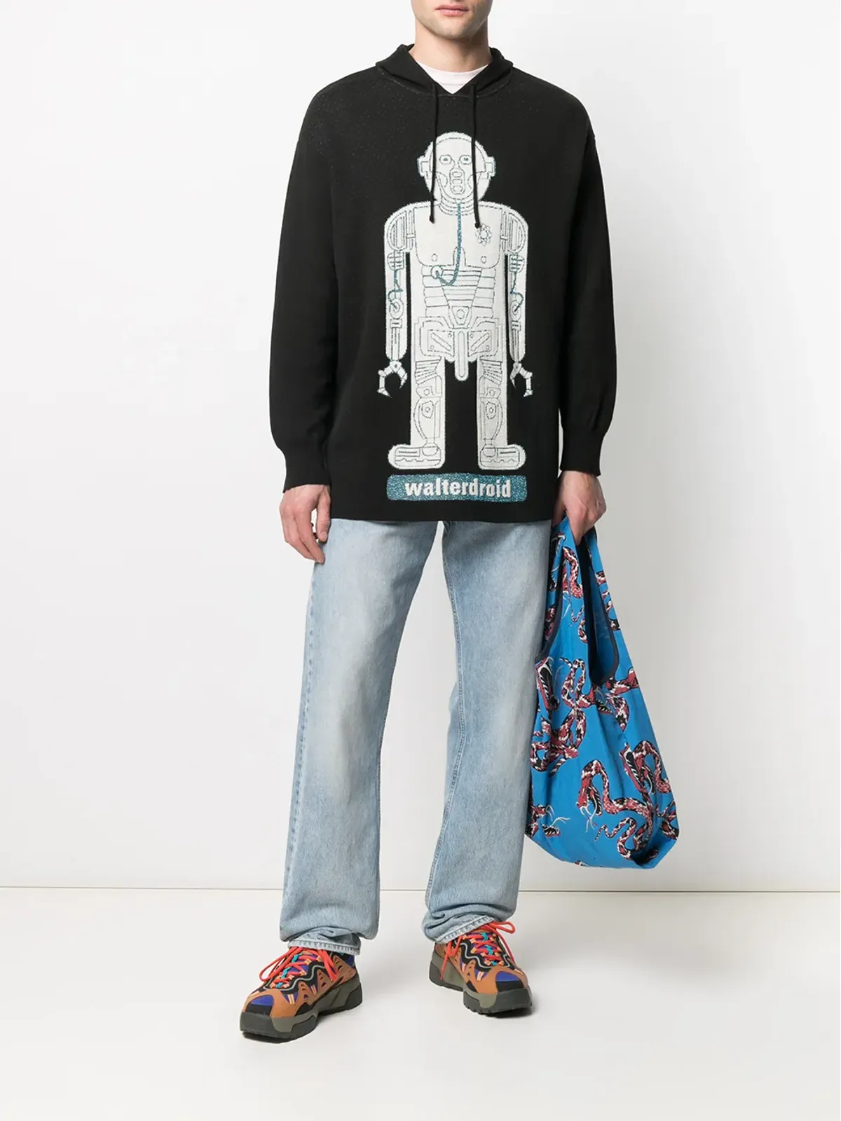 Walter Van Beirendonck ビンテージ Walterdroid knitted hoodie - 画像2