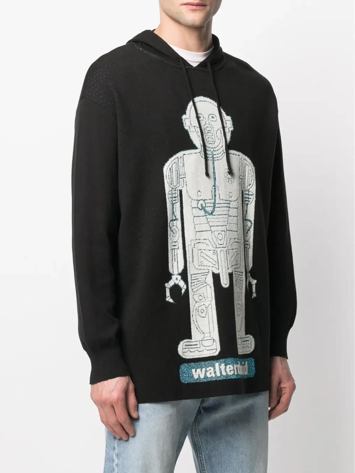 Walter Van Beirendonck ビンテージ Walterdroid knitted hoodie - 画像3