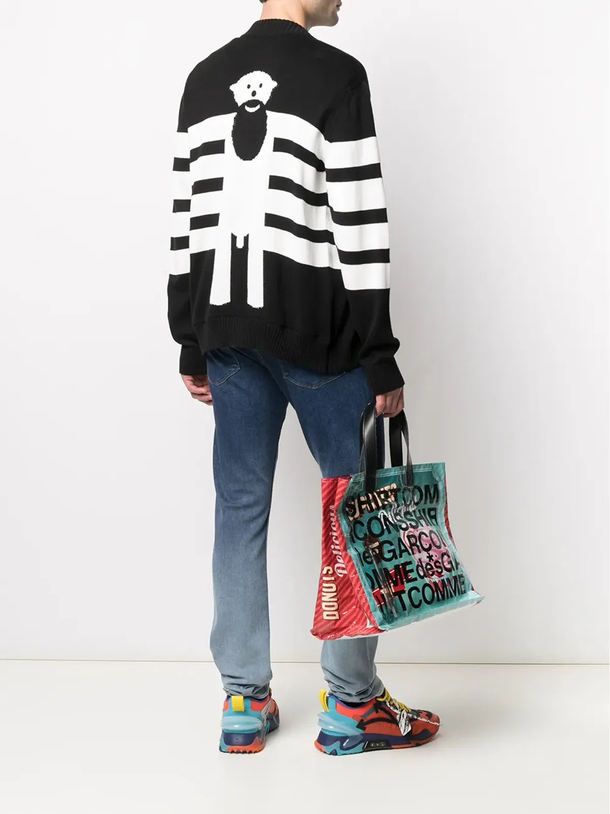 Walter Van Beirendonck Pre-Owned ストライププリントニットカーディガン - 画像2