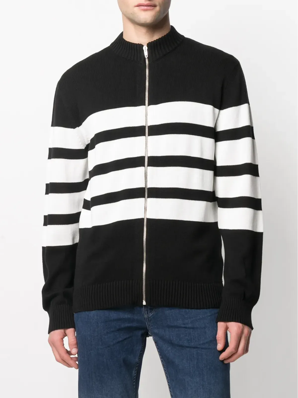 Walter Van Beirendonck Pre-Owned ストライププリントニットカーディガン - 画像3