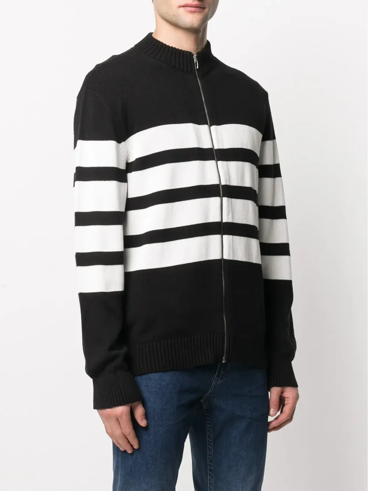 Walter Van Beirendonck Pre-Owned ストライププリントニットカーディガン - 画像4