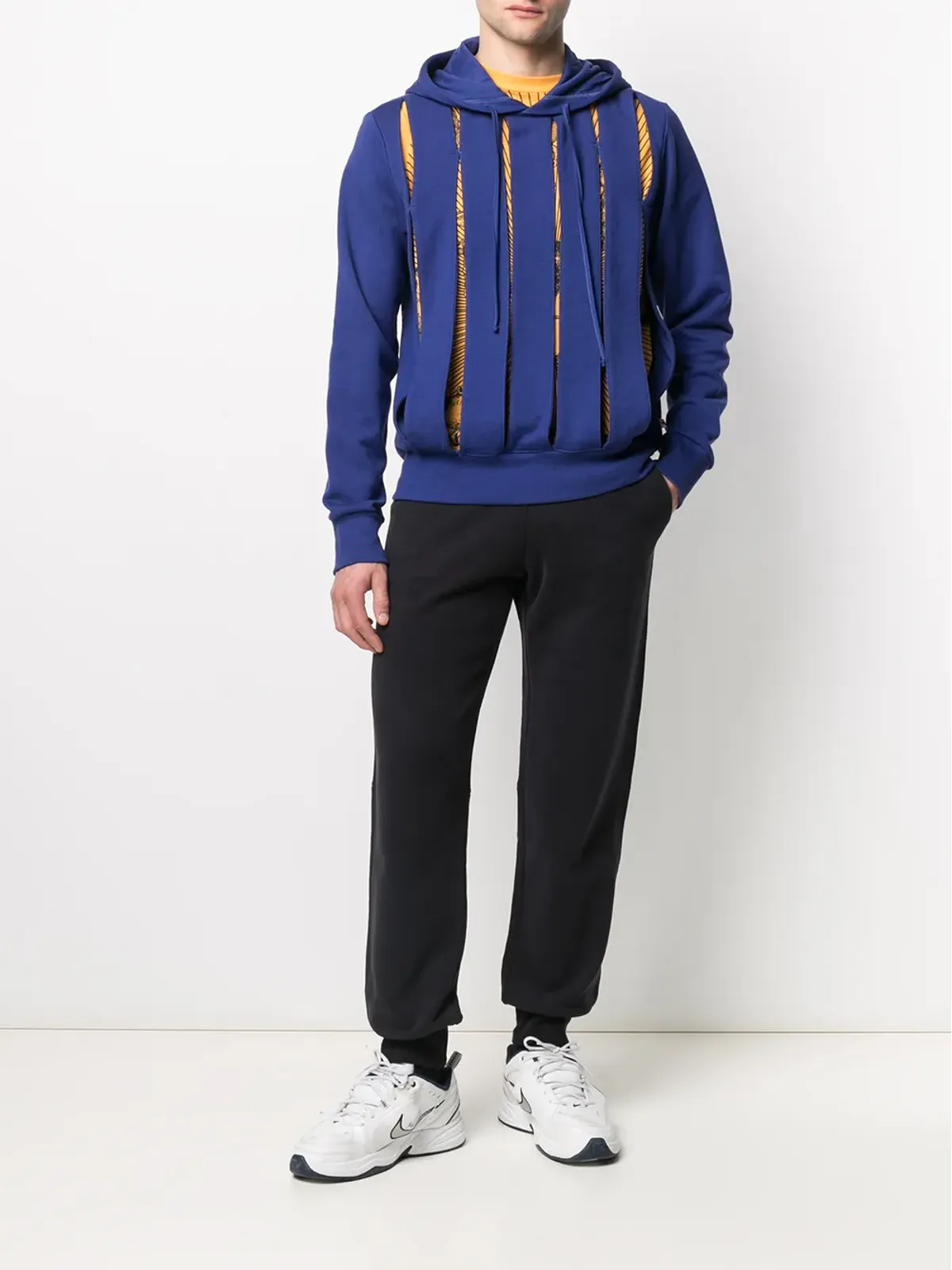 Walter Van Beirendonck Pre-Owned スリットドローストリングフーディ ブルー - 画像2