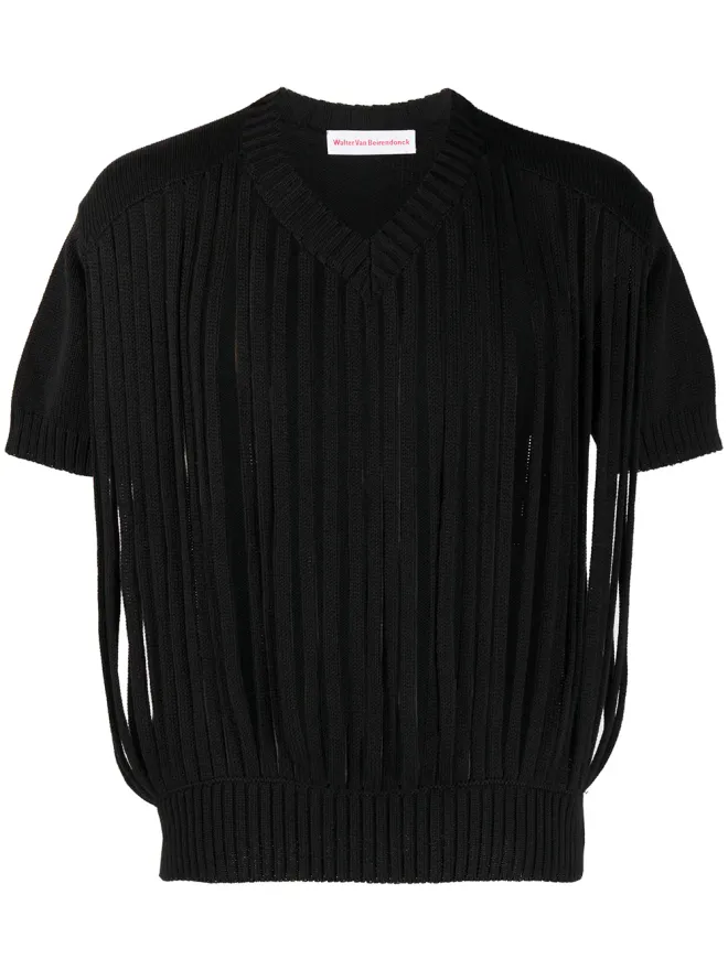 Walter Van Beirendonck Pre-Owned Walter Van Beirendonck Pre-Owned チューブ編みトップ ブラックの商品画像