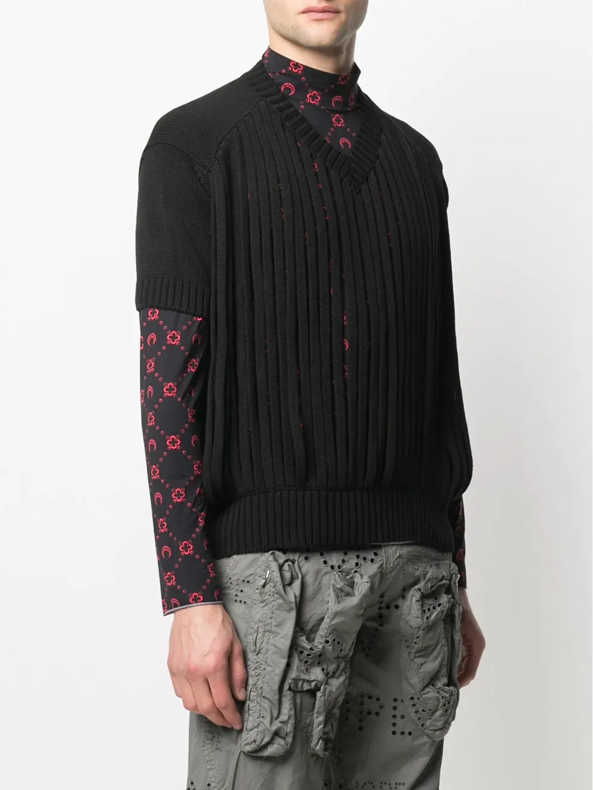 Walter Van Beirendonck Pre-Owned チューブ編みトップ ブラック - 画像4