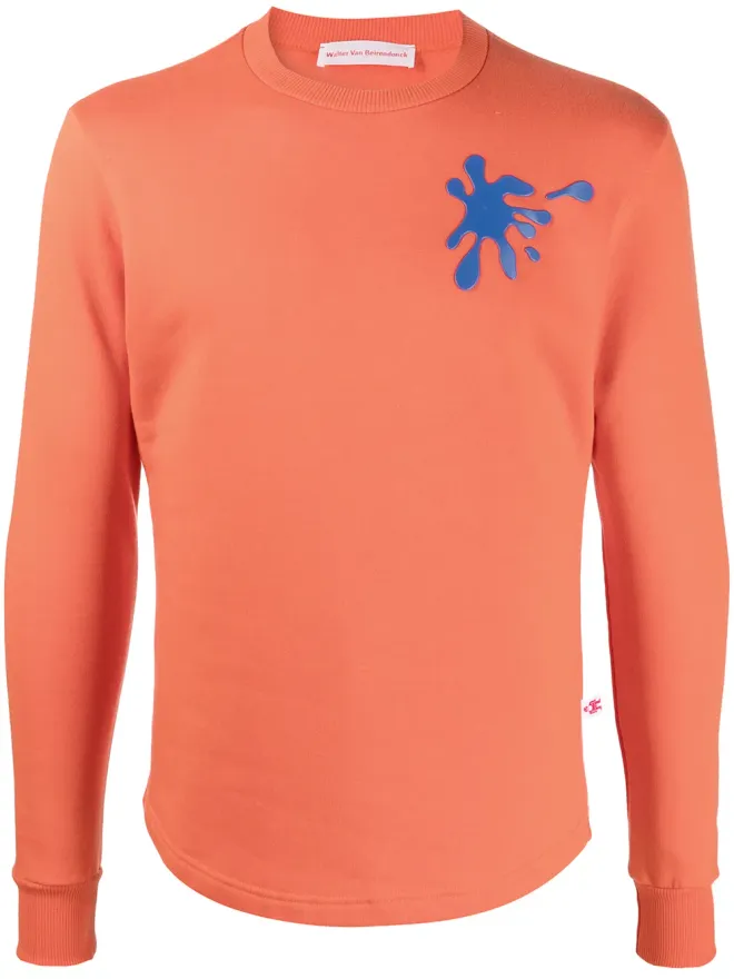 Walter Van Beirendonck Pre-Owned Walter Van Beirendonck Spot Sweat ロングスリーブTシャツ オレンジの商品画像