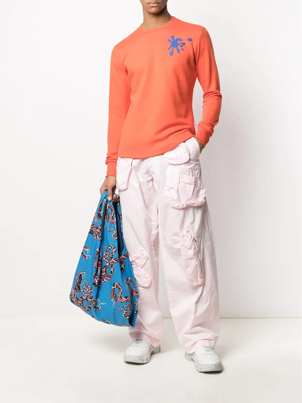 Walter Van Beirendonck Spot Sweat ロングスリーブTシャツ オレンジ - 画像2