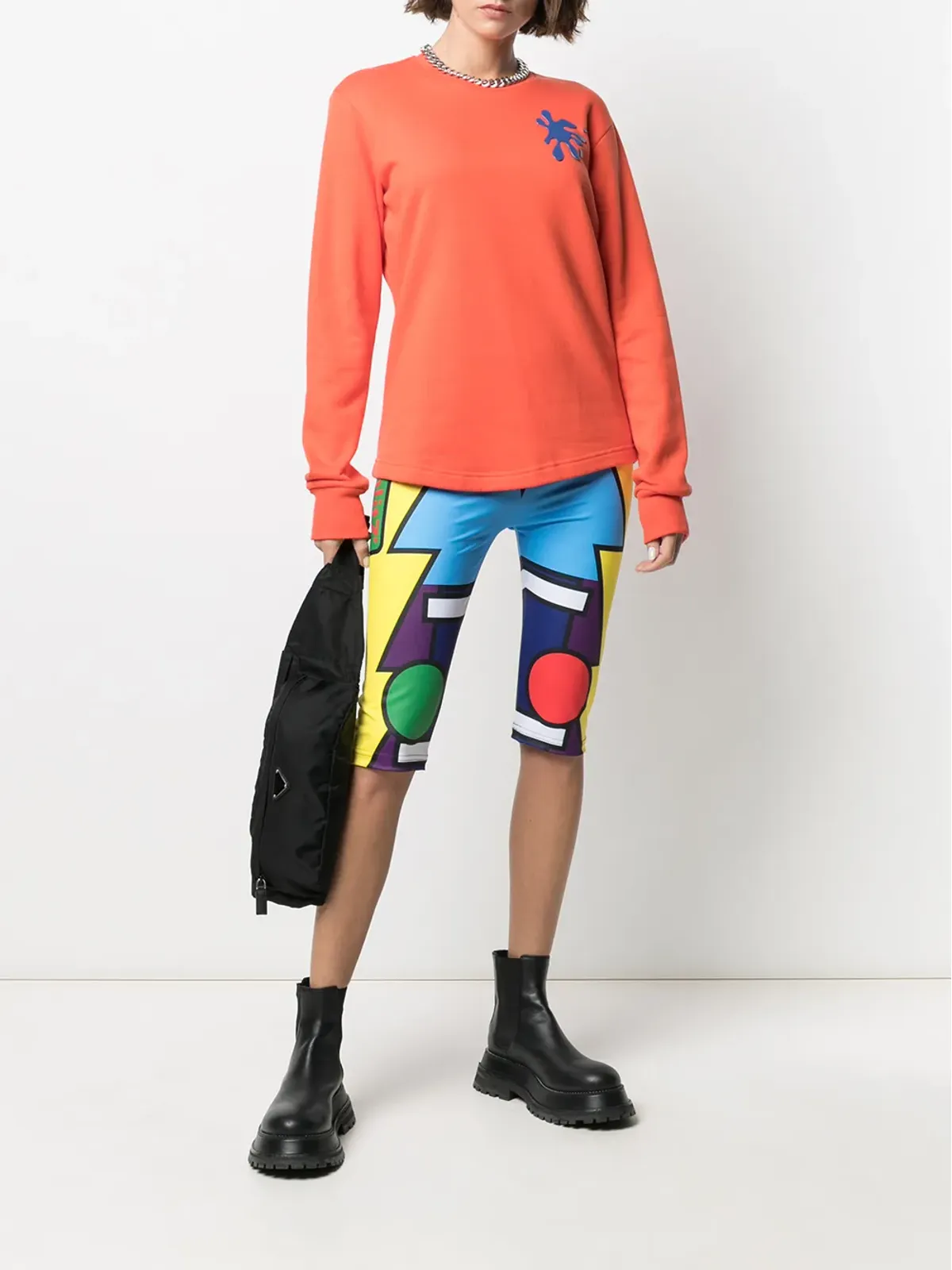 Walter Van Beirendonck Spot Sweat ロングスリーブTシャツ オレンジ - 画像3