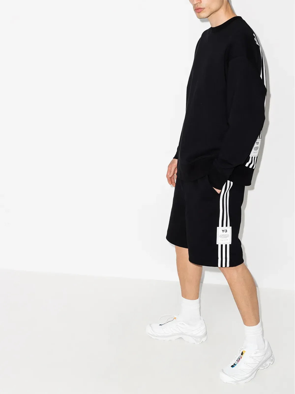 Y-3 テリーストライプディテールのスウェットシャツ - 画像5