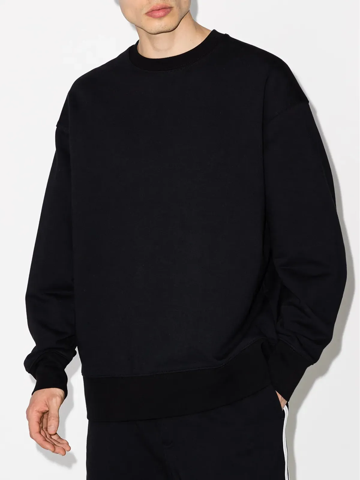 Y-3 テリーストライプディテールのスウェットシャツ - 画像2