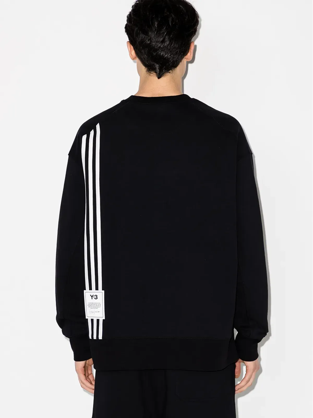 Y-3 テリーストライプディテールのスウェットシャツ - 画像3