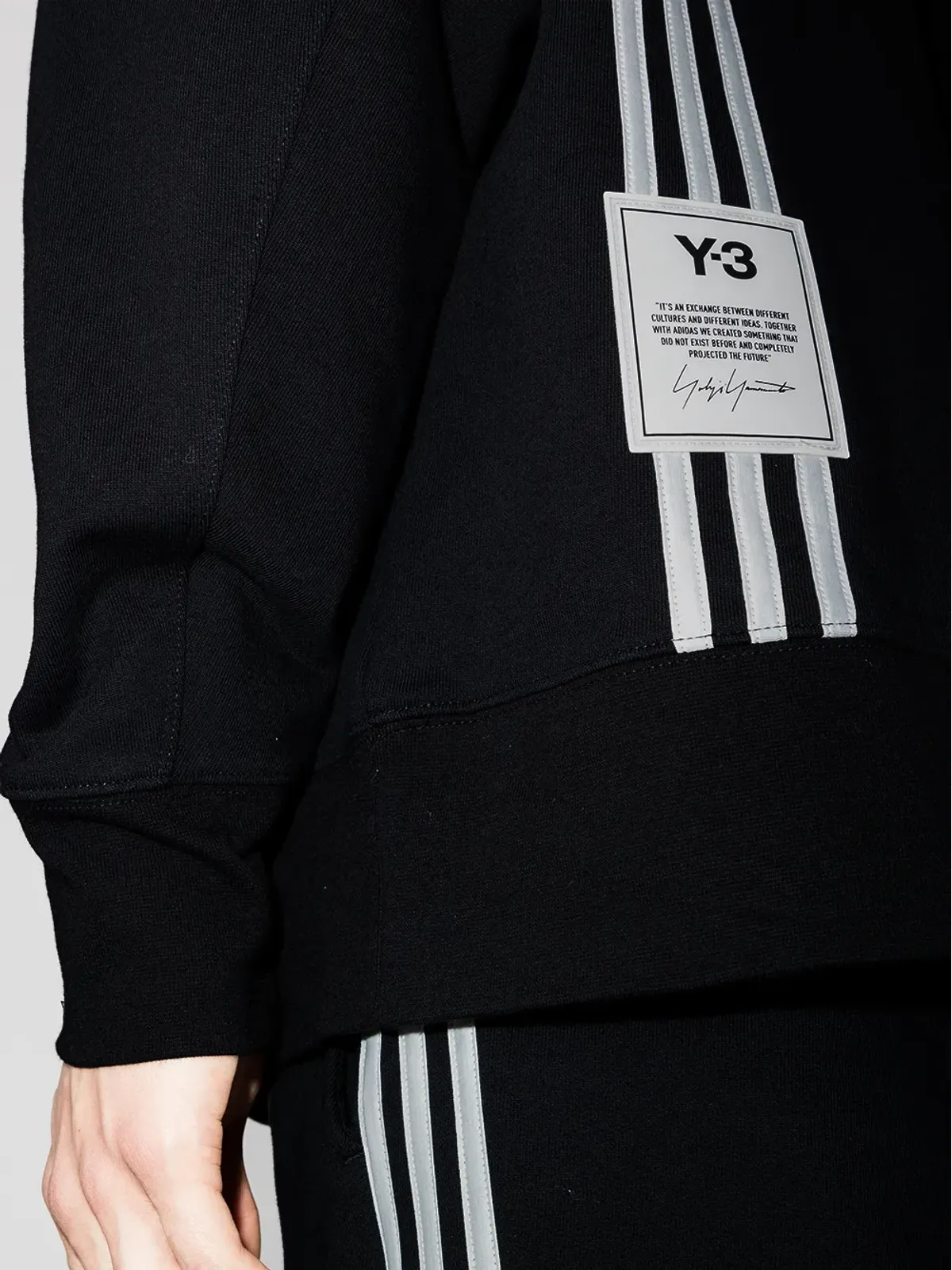 Y-3 テリーストライプディテールのスウェットシャツ - 画像4