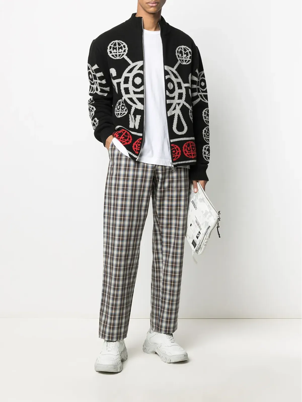 Walter Van Beirendonck Pre-Owned ロイヤルチェック柄パンツ - 画像2