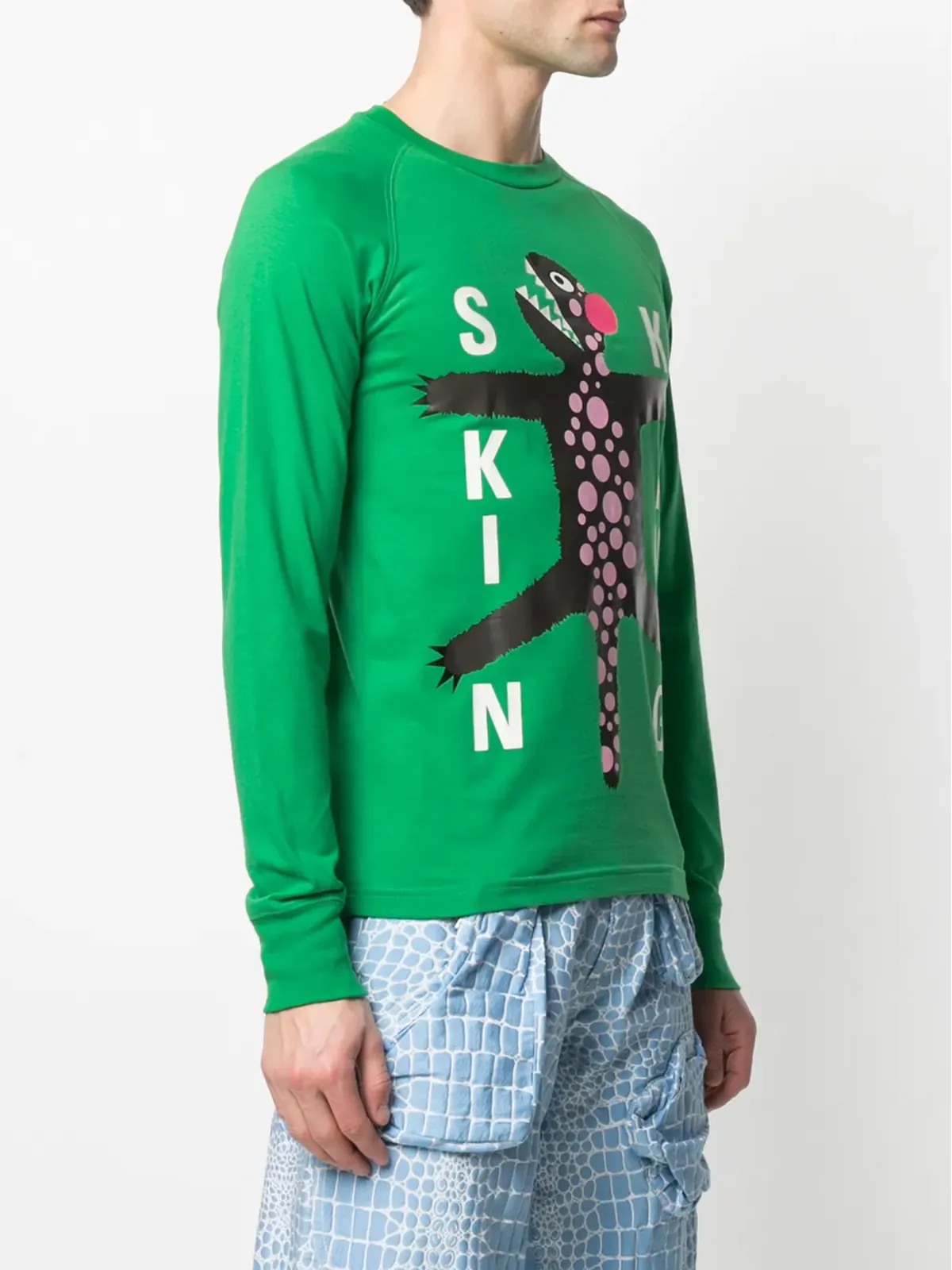 Walter Van Beirendonck スキンキング スウェットシャツ グリーン - 画像3
