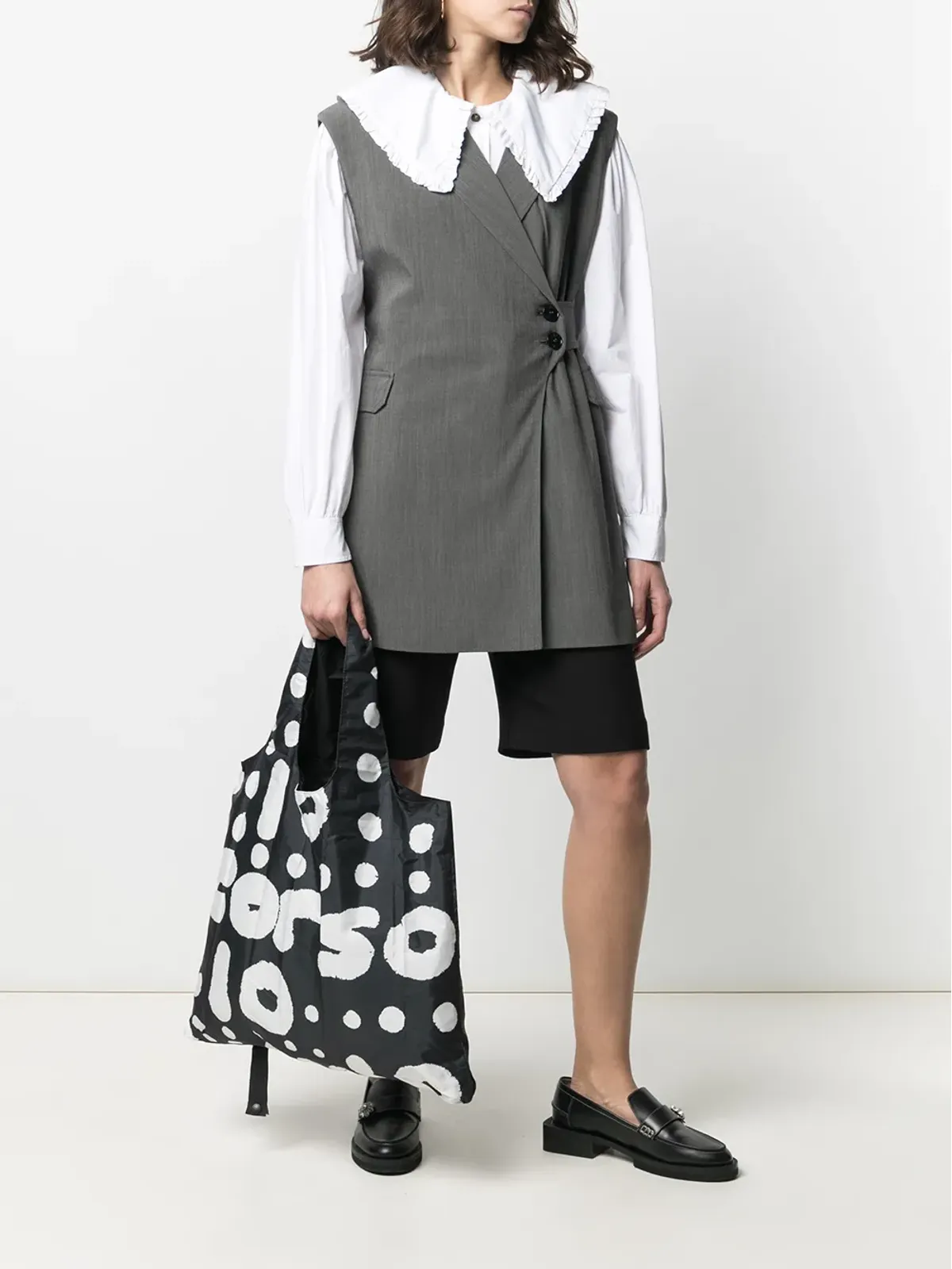 10 CORSO COMO リバーシブルプリント トートバッグ - ブラック - 画像2
