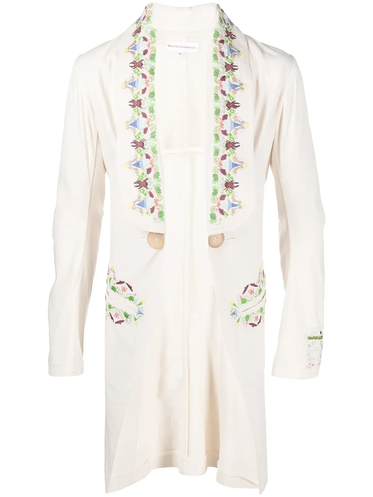 Walter Van Beirendonck Pre-Owned Revolution embroidered coat - Neutrals - 画像1