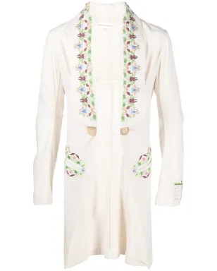 Walter Van Beirendonck Pre-Owned Revolution embroidered coat - Neutrals - サムネイル1