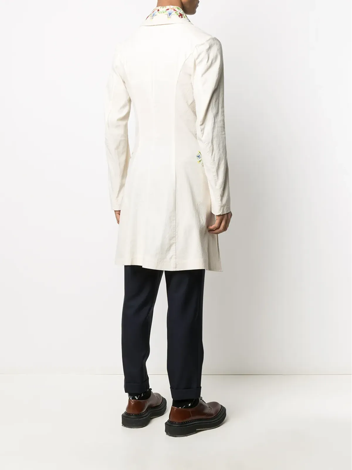 Walter Van Beirendonck Pre-Owned Revolution embroidered coat - Neutrals - 画像4