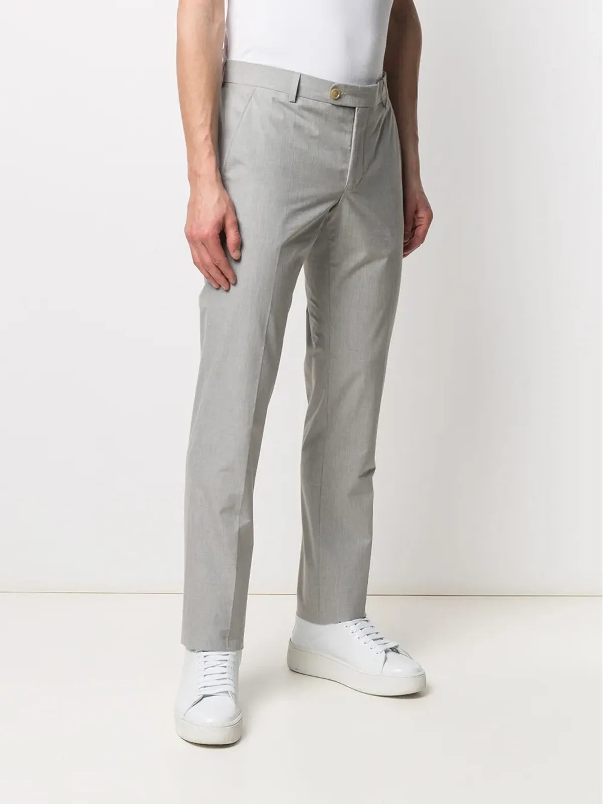 Walter Van Beirendonck Pre-Owned シャープなチノパンツ - グレー - 画像3