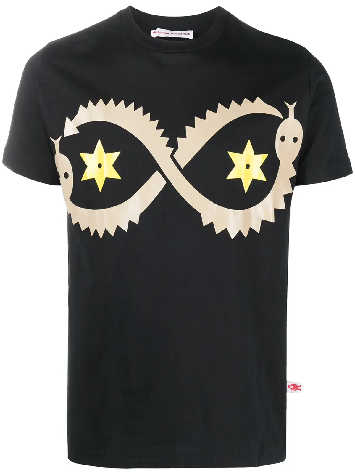 Walter Van Beirendonck Pre-Owned ヘビ柄Tシャツ - ブラック - 画像1