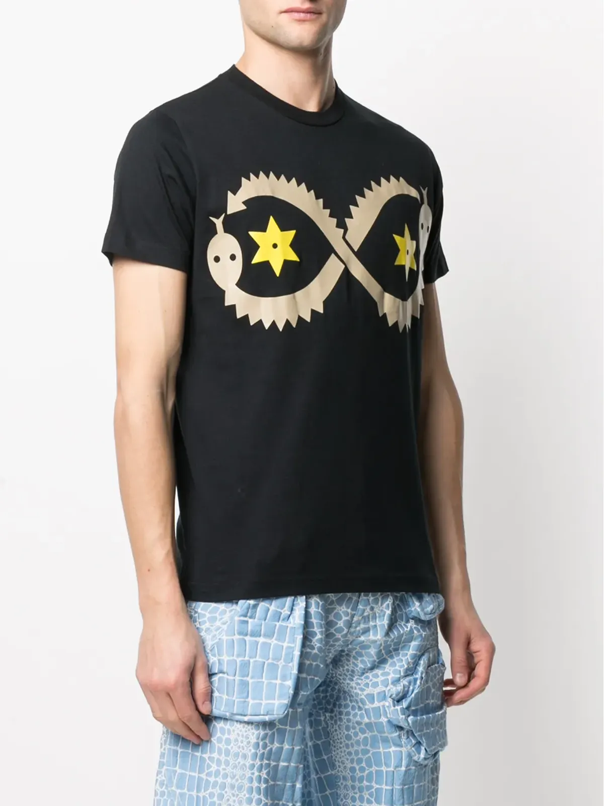 Walter Van Beirendonck Pre-Owned ヘビ柄Tシャツ - ブラック - 画像3