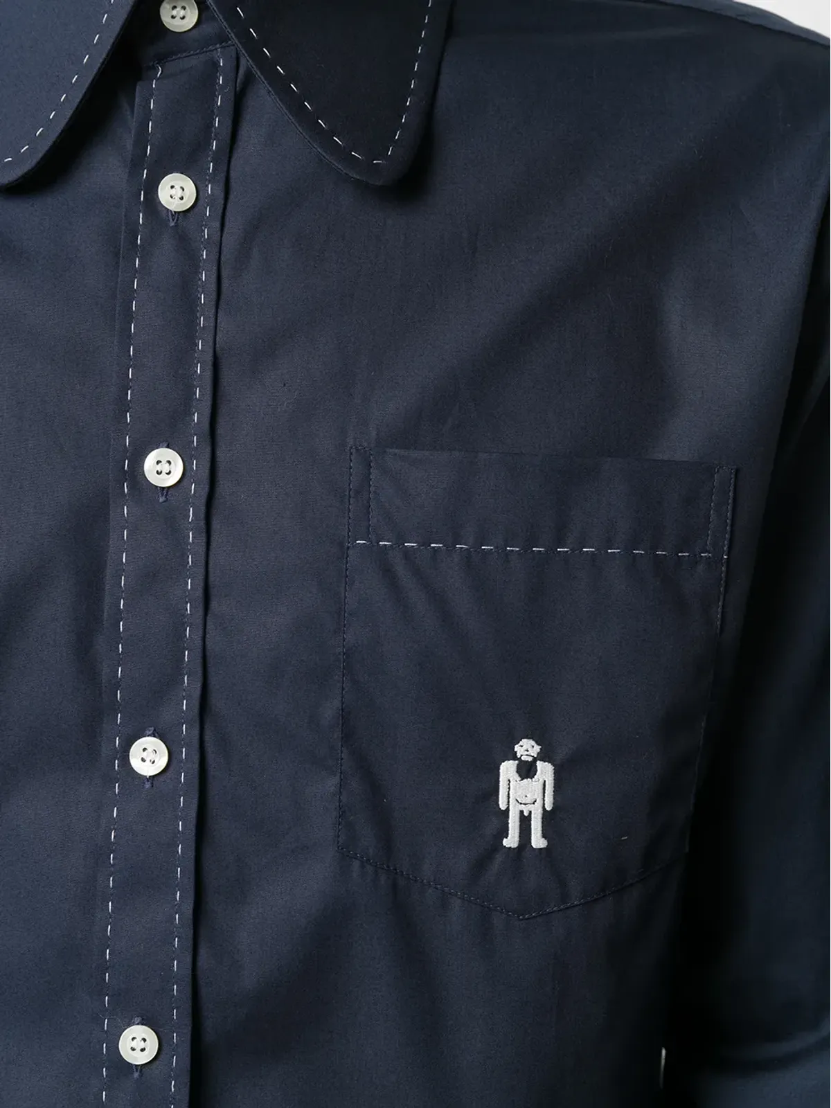 Walter Van Beirendonck 丸刺繍シャツ - 画像5