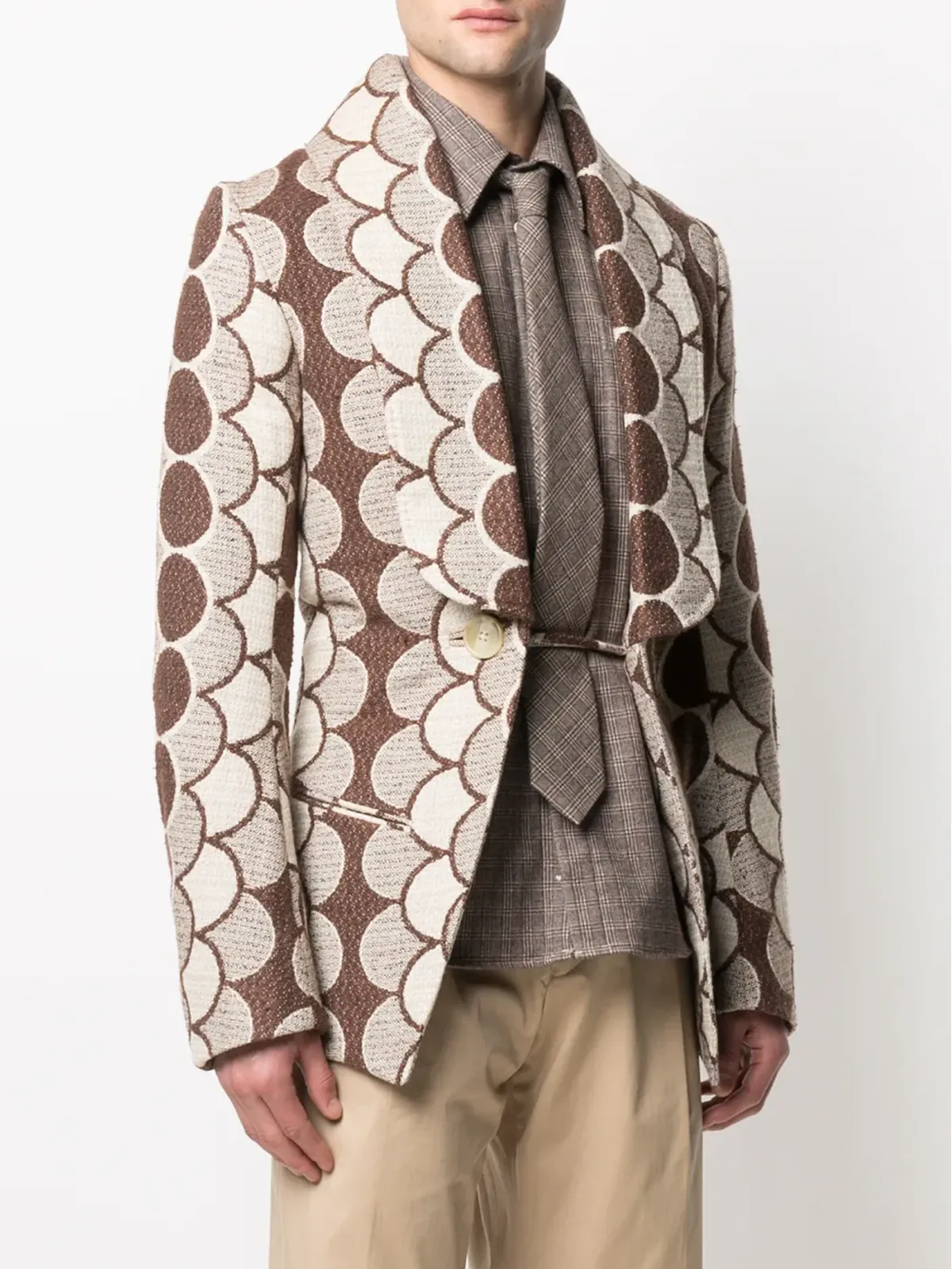 Walter Van Beirendonck 幾何学プリントジャケット - 画像3