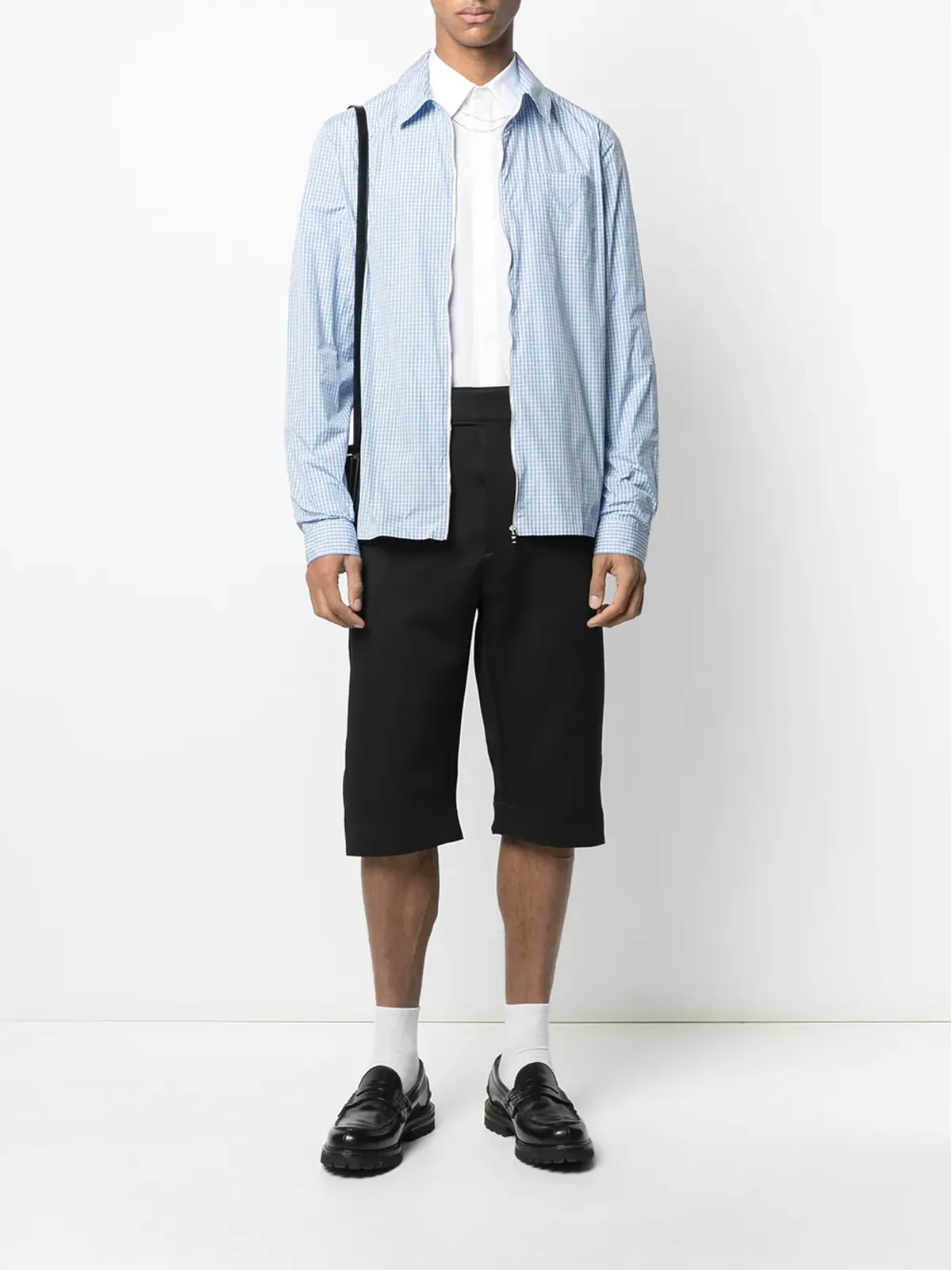 Prada ロゴパッチ クロップドパンツ - 画像2