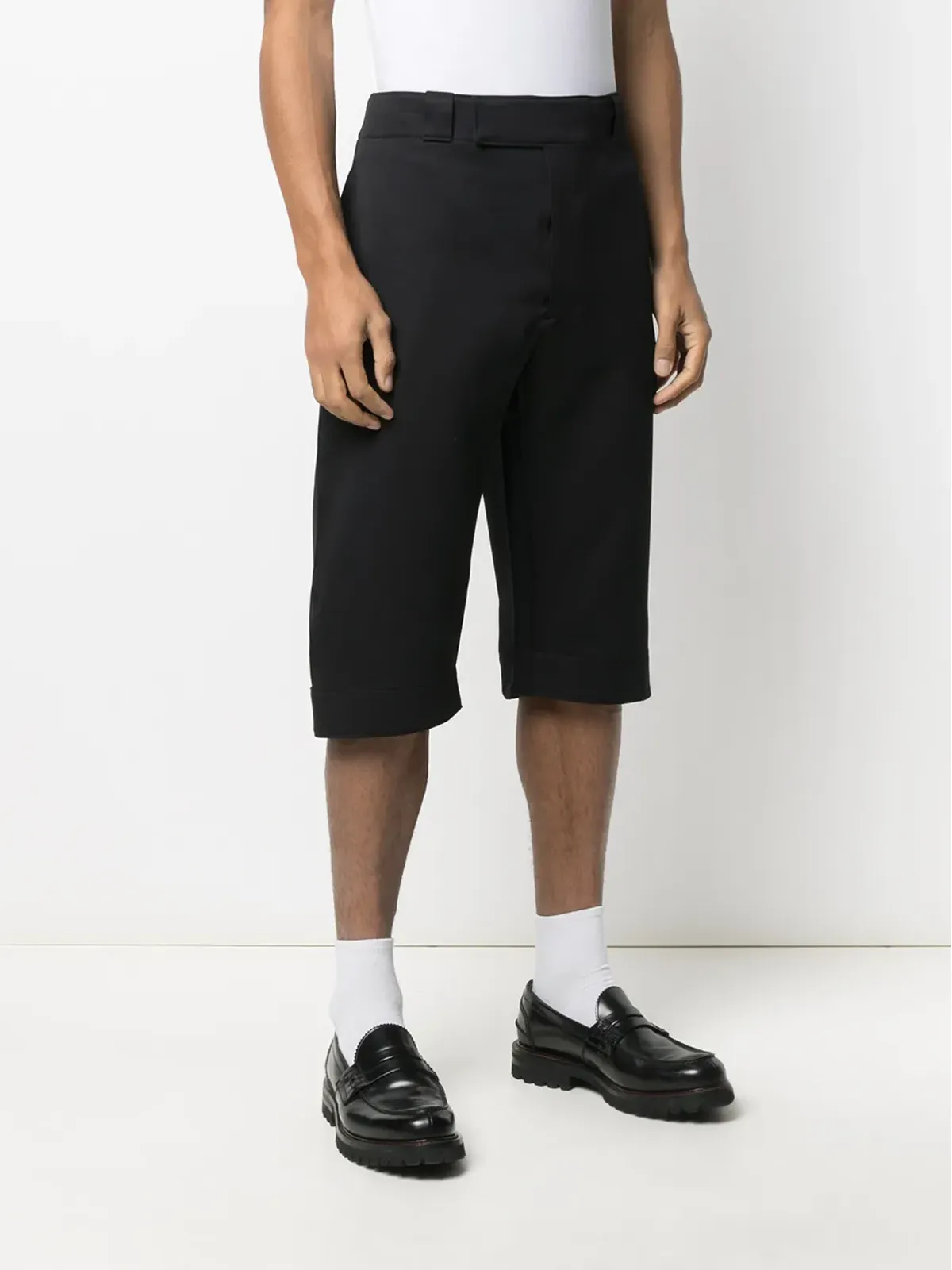 Prada ロゴパッチ クロップドパンツ - 画像3