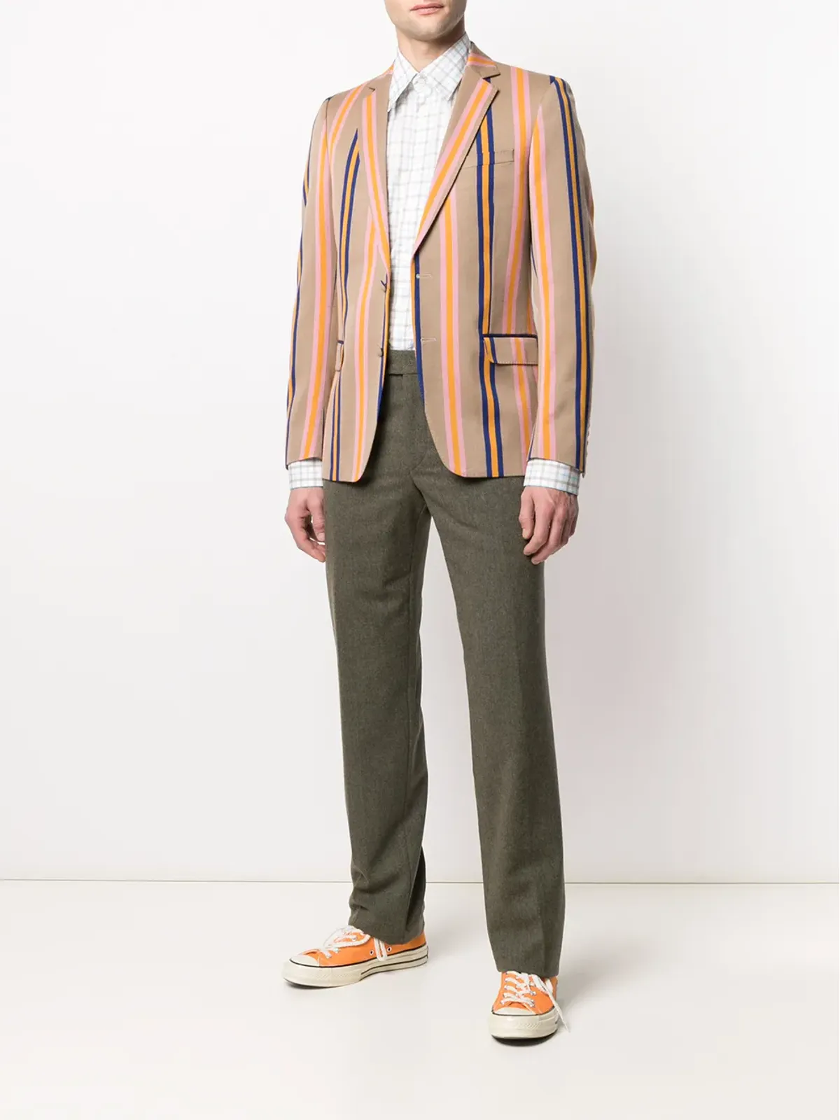 Walter Van Beirendonck Pre-Owned シャープストライププリント ブレザー - 画像2
