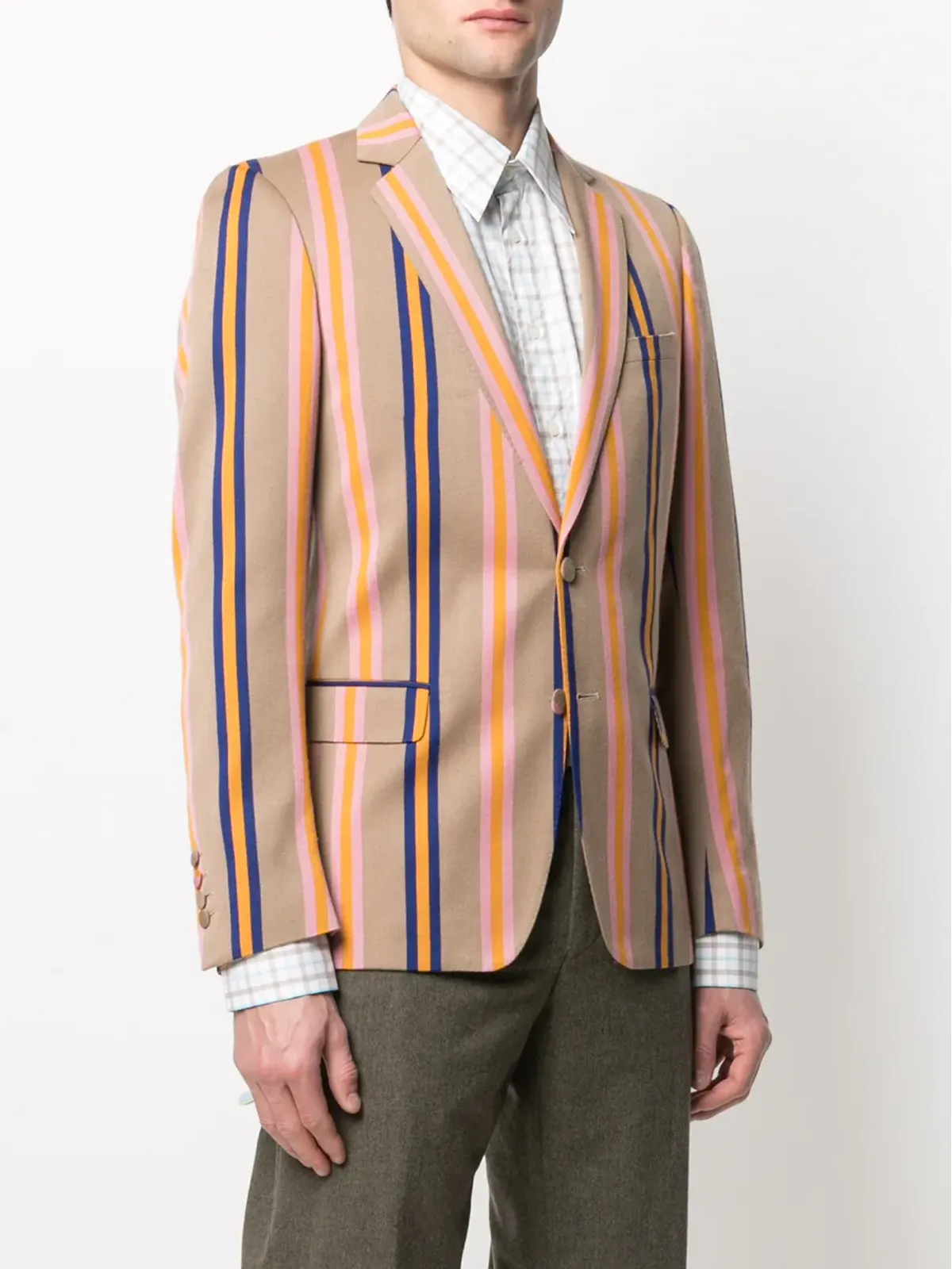 Walter Van Beirendonck Pre-Owned シャープストライププリント ブレザー - 画像3