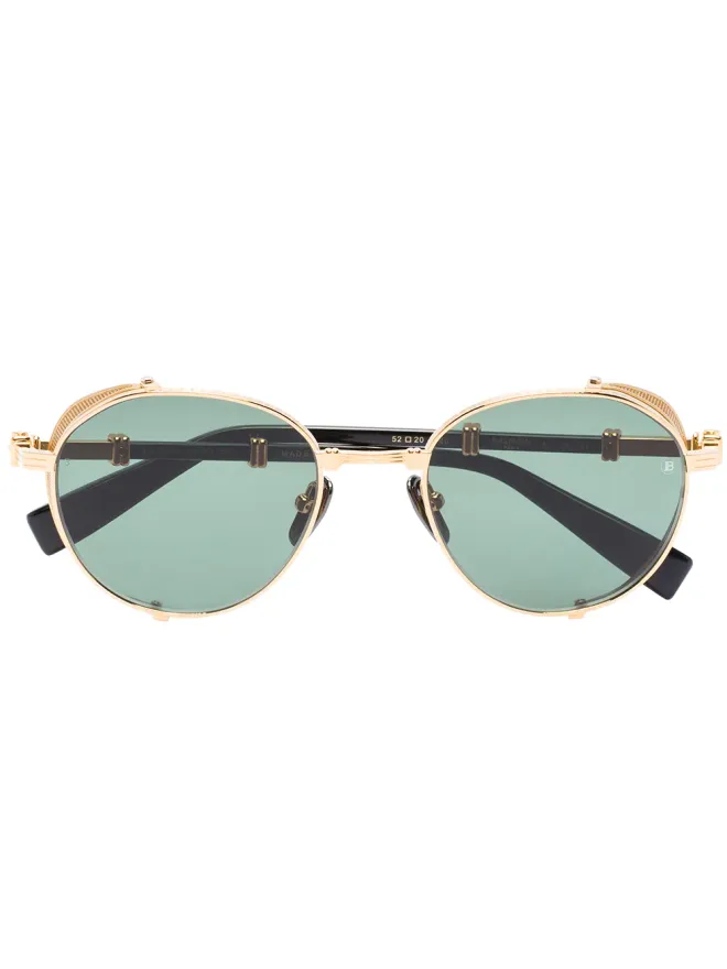 Balmain Eyewear Balmain Eyewear ブリゲード シールドフレーム サングラス（ゴールド）の商品画像