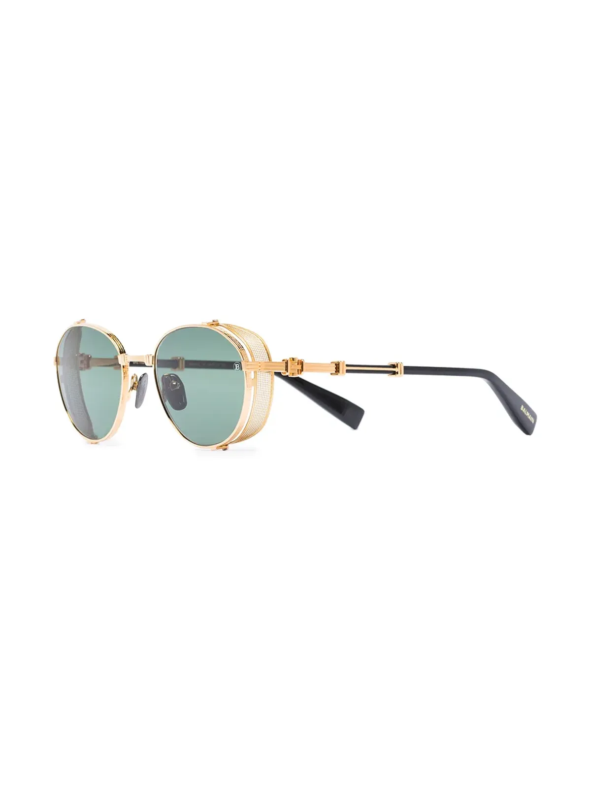 Balmain Eyewear ブリゲード シールドフレーム サングラス（ゴールド） - 画像2