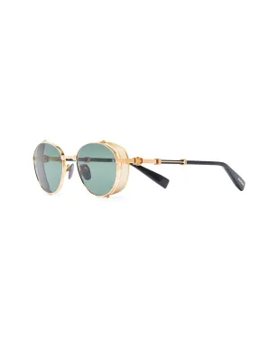 Balmain Eyewear ブリゲード シールドフレーム サングラス（ゴールド） - サムネイル2