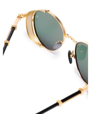 Balmain Eyewear ブリゲード シールドフレーム サングラス（ゴールド） - サムネイル3