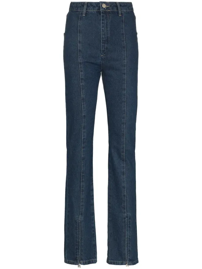 ROTATE BIRGER CHRISTENSEN ROTATE BIRGER CHRISTENSEN Jadaジップ付きアンクル丈フレアジーンズの商品画像