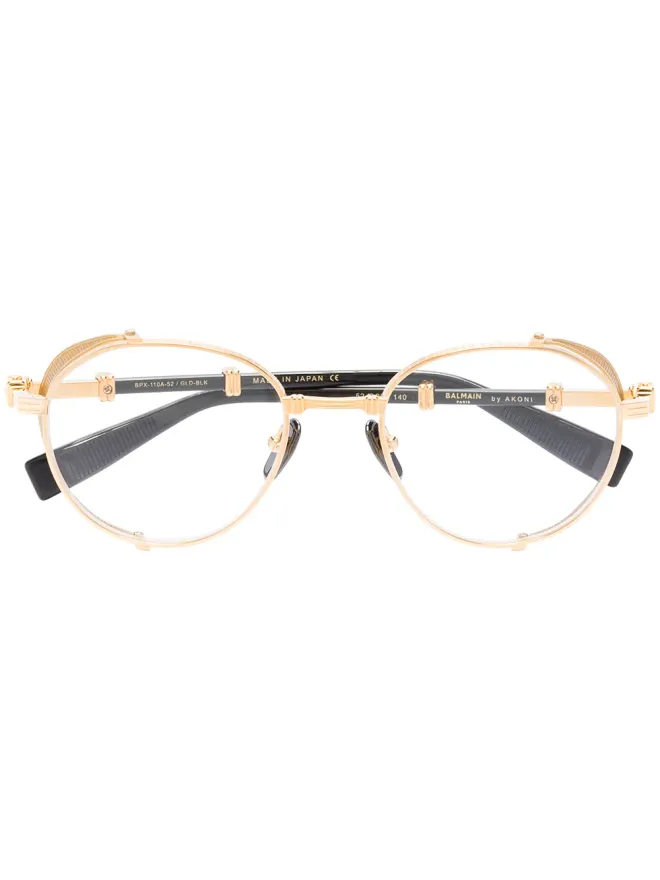 Balmain Eyewear Balmain Eyewear BPX110A52 ラウンドフレーム眼鏡の商品画像