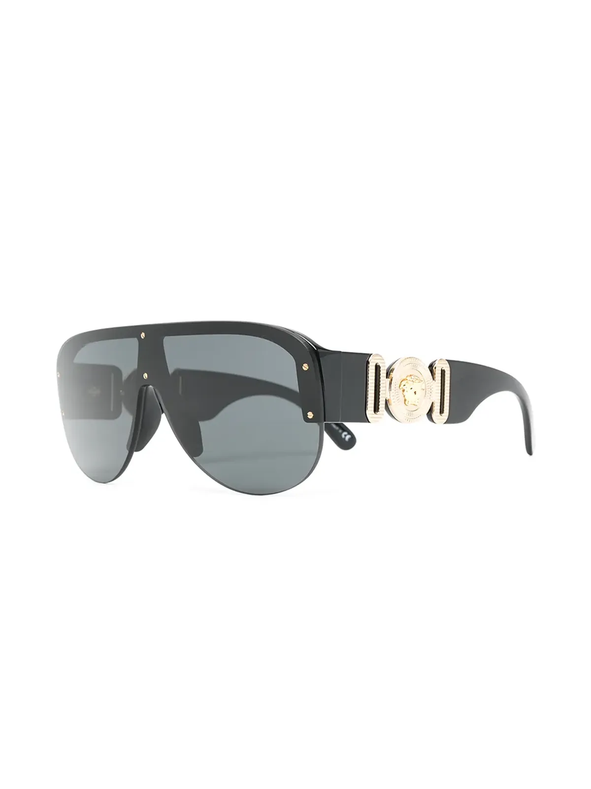 Versace Eyewear 着色パイロットフレーム サングラス（ブラック） - 画像2