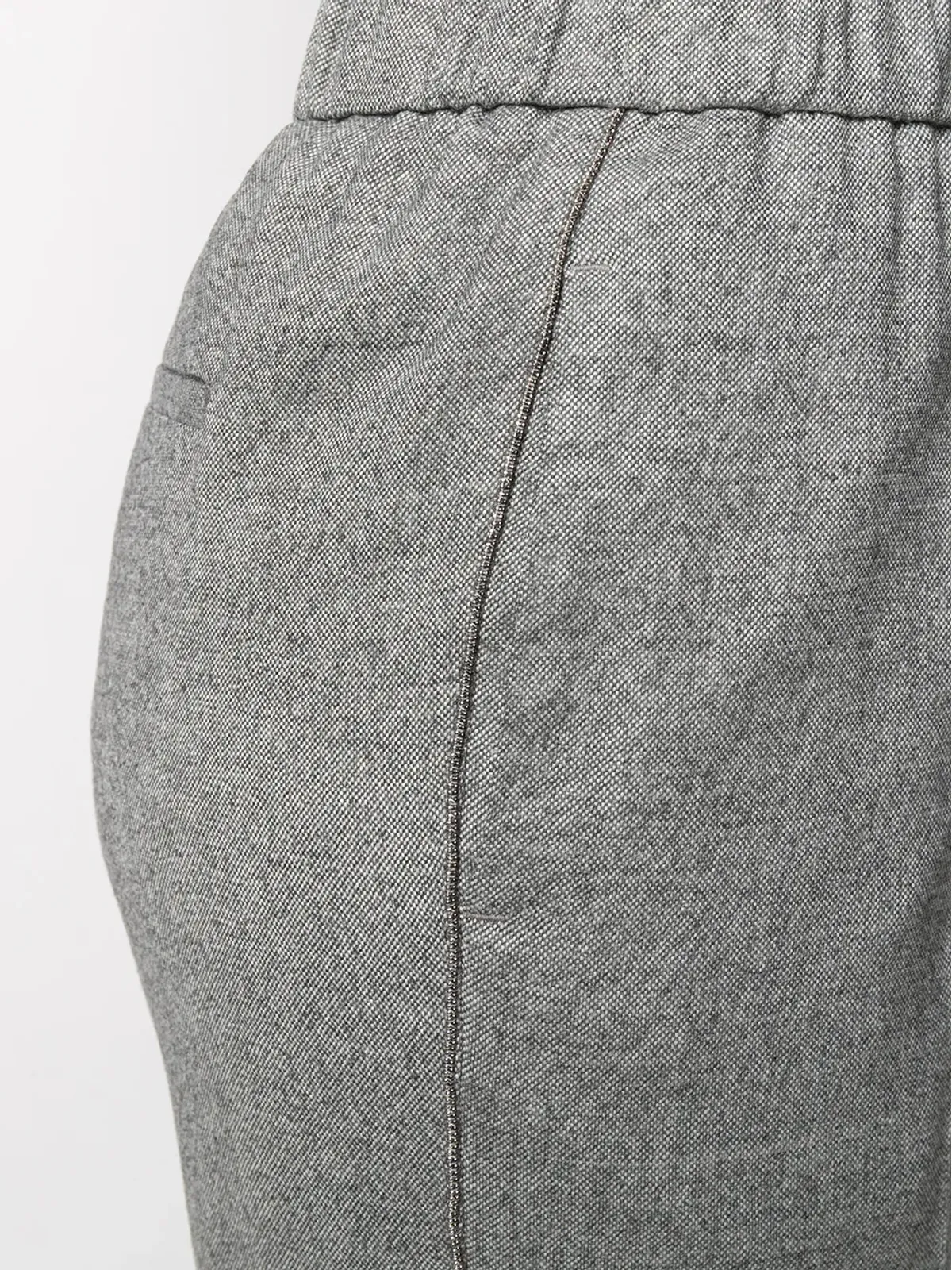 Peserico elasticated-waistband tailored trousers - Grey - 画像5